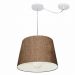 Pendente Cone Com Desvio Md-4274 Cúpula Tecido 30/30x40cm Café - Bivolt