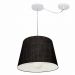 Pendente Cone Com Desvio Md-4274 Cúpula Tecido 30/30x40cm Preto - Bivolt