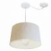 Pendente Cone Com Desvio Md-4275 Cúpula 30/40x45cm Linho Bege - Bivolt