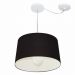 Pendente Cone Com Desvio Md-4275 Cúpula 30/40x45cm Preto - Bivolt