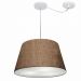 Pendente Cone Com Desvio Md-4279 Cúpula Tecido 21/30x40cm Café - Bivolt
