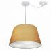 Pendente Cone Com Desvio Md-4279 Cúpula Tecido 21/30x40cm Palha - Bivolt