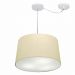 Pendente Cone Com Desvio Md-4281 Cúpula30/40x45cm Algodão Crú - Bivolt