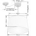 Pendente Cone Com Desvio Md-4281 Cúpula30/40x45cm Linho Bege - Bivolt