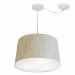 Pendente Cone Com Desvio Md-4281 Cúpula30/40x45cm Rústico Bege - Bivolt