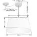 Pendente Cone Com Desvio Md-4282 Cúpula Tecido 21/40x50cm Linho Bege - Bivolt