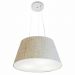 Pendente Cone Md-4001 Cúpula em Tecido 21-40x30cm Rústico Bege - Bivolt