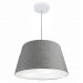 Pendente Cone Md-4021 Cúpula em Tecido 21-40x30cm Rústico Cinza - Bivolt