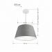 Pendente Cone Md-4021 Cúpula em Tecido 21-40x30cm Rústico Cinza - Bivolt