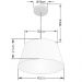 Pendente Cone Md-4021 Cúpula em Tecido 21-40x30cm Vermelho - Bivolt