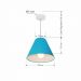 Pendente Cone Md-4028 Cúpula em Tecido 25-30x12cm Azul Turquesa - Bivolt
