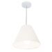 Pendente Cone Md-4028 Cúpula em Tecido 25-30x12cm Branco - Bivolt