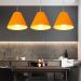 Pendente Cone Md-4028 Cúpula em Tecido 25-30x12cm Laranja - Bivolt