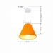 Pendente Cone Md-4028 Cúpula em Tecido 25-30x12cm Laranja - Bivolt