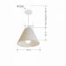 Pendente Cone Md-4028 Cúpula em Tecido 25-30x12cm Linho Bege - Bivolt