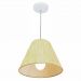Pendente Cone Md-4028 Cúpula em Tecido 25-30x12cm Rústico Bege - Bivolt