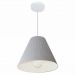 Pendente Cone Md-4028 Cúpula em Tecido 25-30x12cm Rústico Cinza - Bivolt