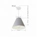 Pendente Cone Md-4028 Cúpula em Tecido 25-30x12cm Rústico Cinza - Bivolt