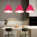 Pendente Cone Md-4028 Cúpula em Tecido 25-30x12cm Rosa Pink - Bivolt