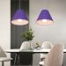 Pendente Cone Md-4028 Cúpula em Tecido 25-30x12cm Roxo - Bivolt