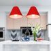 Pendente Cone Md-4028 Cúpula em Tecido 25-30x12cm Vermelho - Bivolt