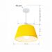 Pendente Cone Md-4039 Cúpula em Tecido 21-40x30cm Amarelo - Bivolt