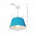 Pendente Cone Md-4039 Cúpula em Tecido 21-40x30cm Azul Turquesa - Bivolt