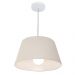 Pendente Cone Md-4039 Cúpula em Tecido 21-40x30cm Branco - Bivolt