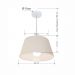 Pendente Cone Md-4039 Cúpula em Tecido 21-40x30cm Branco - Bivolt