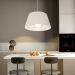 Pendente Cone Md-4039 Cúpula em Tecido 21-40x30cm Branco - Bivolt