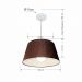 Pendente Cone Md-4039 Cúpula em Tecido 21-40x30cm Café - Bivolt