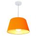 Pendente Cone Md-4039 Cúpula em Tecido 21-40x30cm Laranja - Bivolt