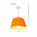 Pendente Cone Md-4039 Cúpula em Tecido 21-40x30cm Laranja - Bivolt