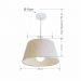 Pendente Cone Md-4039 Cúpula em Tecido 21-40x30cm Linho Bege - Bivolt