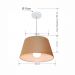 Pendente Cone Md-4039 Cúpula em Tecido 21-40x30cm Palha - Bivolt