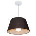 Pendente Cone Md-4039 Cúpula em Tecido 21-40x30cm Preto - Bivolt
