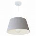 Pendente Cone Md-4039 Cúpula em Tecido 21-40x30cm Rústico Cinza - Bivolt