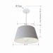 Pendente Cone Md-4039 Cúpula em Tecido 21-40x30cm Rústico Cinza - Bivolt