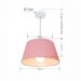 Pendente Cone Md-4039 Cúpula em Tecido 21-40x30cm Rosa Bebê - Bivolt