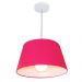 Pendente Cone Md-4039 Cúpula em Tecido 21-40x30cm Rosa Pink - Bivolt