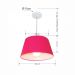 Pendente Cone Md-4039 Cúpula em Tecido 21-40x30cm Rosa Pink - Bivolt