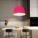 Pendente Cone Md-4039 Cúpula em Tecido 21-40x30cm Rosa Pink - Bivolt