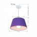 Pendente Cone Md-4039 Cúpula em Tecido 21-40x30cm Roxo - Bivolt