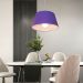 Pendente Cone Md-4039 Cúpula em Tecido 21-40x30cm Roxo - Bivolt