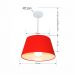 Pendente Cone Md-4039 Cúpula em Tecido 21-40x30cm Vermelho - Bivolt