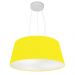 Pendente Cone Md-4048 Cúpula em Tecido 21-50x40cm Amarelo - Bivolt