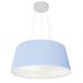 Pendente Cone Md-4048 Cúpula em Tecido 21-50x40cm Azul Bebê - Bivolt
