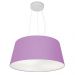 Pendente Cone Md-4048 Cúpula em Tecido 21-50x40cm Lilás - Bivolt