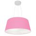 Pendente Cone Md-4048 Cúpula em Tecido 21-50x40cm Rosa Bebê - Bivolt