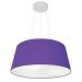 Pendente Cone Md-4048 Cúpula em Tecido 21-50x40cm Roxo - Bivolt
